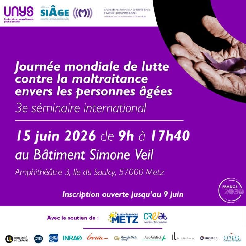 Journée mondiale de lutte contre la maltraitance envers les personnes âgées : 3ème Séminaire international